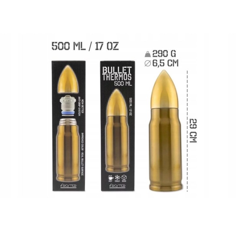 Termos Bullet Brass nabój 500 ml Termos Bullet Brass nabój 500 ml