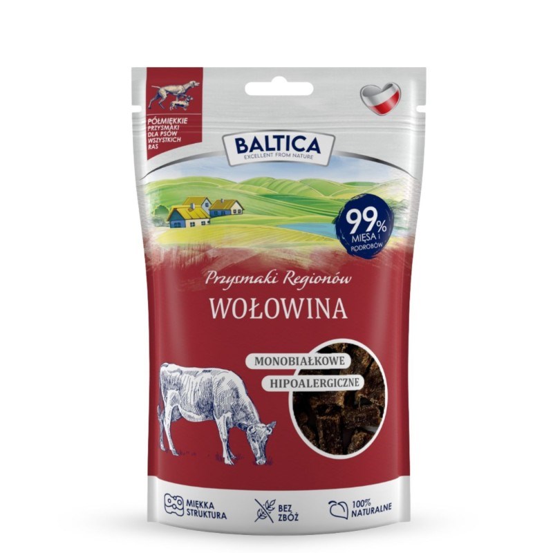 BALTICA Przysmaki regionów Monoprotein Beef - dog treat - 80g