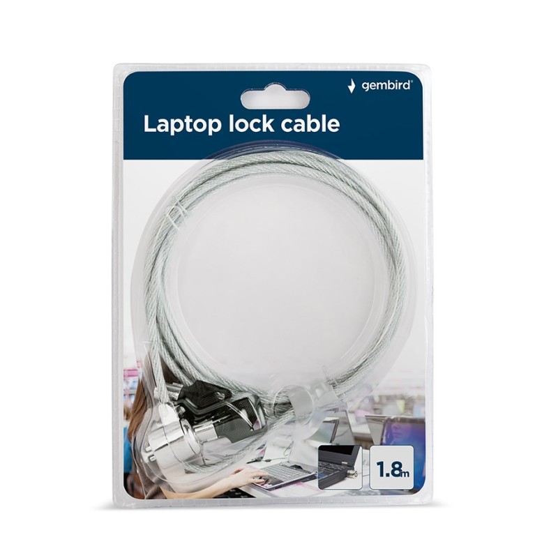 Gembird LK-K-01 cable lock Silver 1.8 m Gembird LK-K-01 cable lock Silver 1.8 m