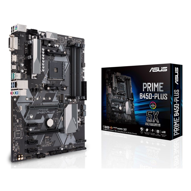 ASUS PRIME B450-PLUS AMD B450 Socket AM4 ATX ASUS PRIME B450-PLUS AMD B450 Socket AM4 ATX