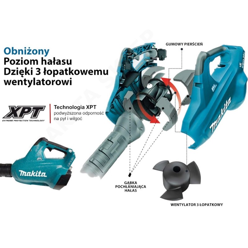 Makita DUB362Z cordless leaf blower 193 km/h Black, Turquoise 18 V Lithium-Ion (Li-Ion) Makita DUB362Z cordless leaf blower 193 km/h Black, Turquoise 18 V Lithium-Ion (Li-Ion)