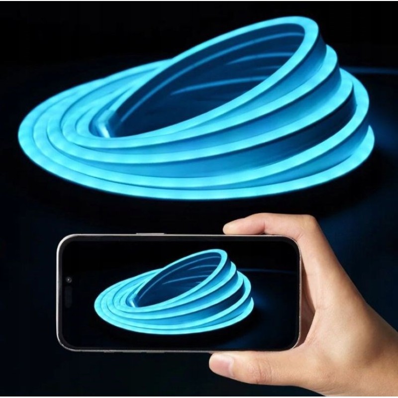 Vention Silicone Neon LED strip with IR remote control and 12V DC power supply, 5m