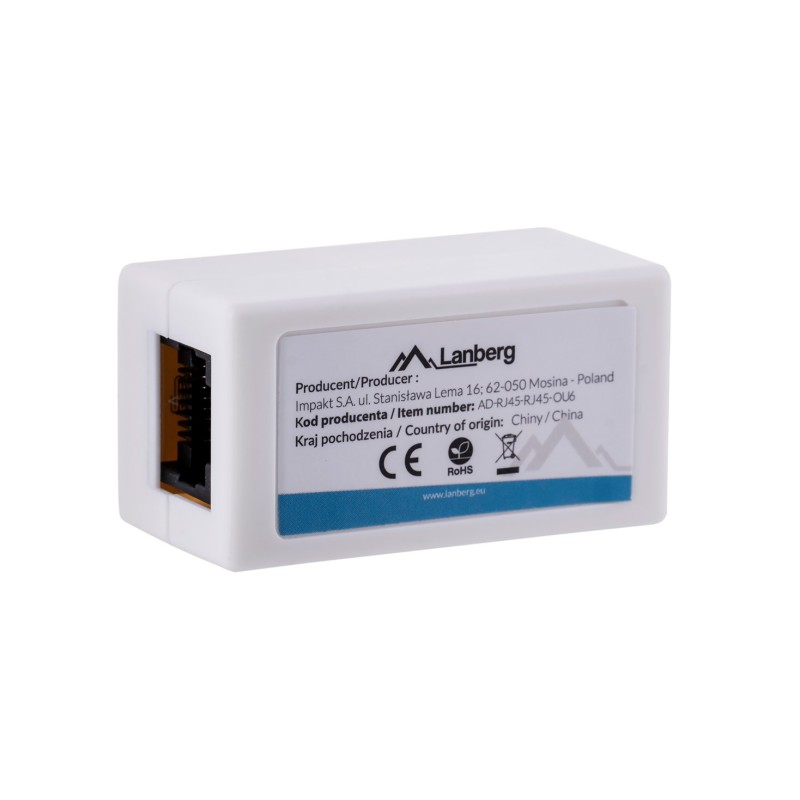 Lanberg AD-RJ45-RJ45-OU6 network splitter White Lanberg AD-RJ45-RJ45-OU6 network splitter White