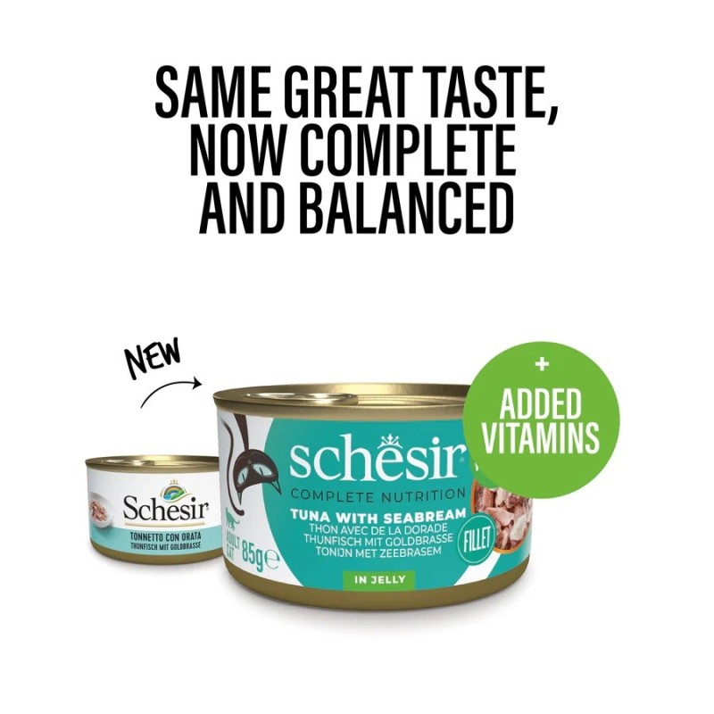 SCHESIR in jelly Tuna with sea bream - wet cat food - 85 g SCHESIR in jelly Tuna with sea bream - wet cat food - 85 g
