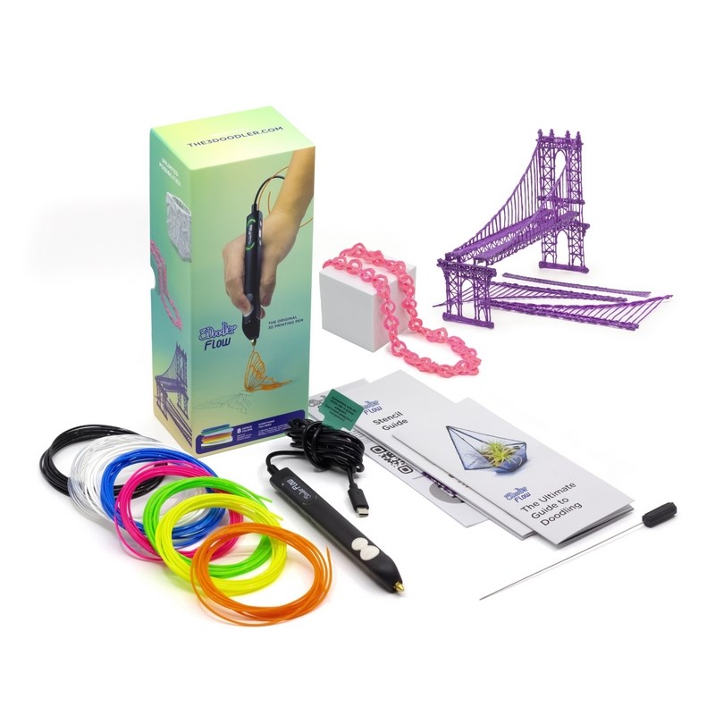 3Doodler Filament FLOW 20 PLA 20 Farben Nachfüllpack Polylactic acid (PLA) Black, Blue, Dark Green, Dark pink, Gold, Green, Lilac, Navy, Orange, Pink, Transparent, White, Yellow