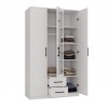 Topeshop ROMANA 120 BIEL bedroom wardrobe/closet 6 shelves 3 door(s) White Topeshop ROMANA 120 BIEL bedroom wardrobe/closet 6 shelves 3 door(s) White