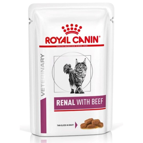 ROYAL CANIN Vet Renal Feline with Beef Wet cat food Chunks in sauce Chicken, Pork, Beef 12x85 g ROYAL CANIN Vet Renal Feline with Beef Wet cat food Chunks in sauce Chicken, Pork, Beef 12x85 g