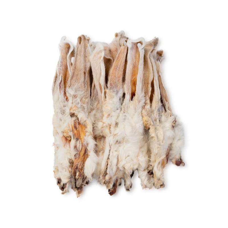 UNISZKI Rabbit ear with fur - treat for dogs - 20 pieces UNISZKI Rabbit ear with fur - treat for dogs - 20 pieces