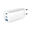 Gembird TA-UC-PDQC65-01-W 3-port 65 W GaN USB PowerDelivery fast charger, white