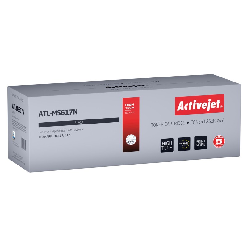 Activejet ATL-MS617N toner (replacement for Lexmark 51B2X00; Supreme; 20000 pages; black) Activejet ATL-MS617N toner (replacement for Lexmark 51B2X00; Supreme; 20000 pages; black)