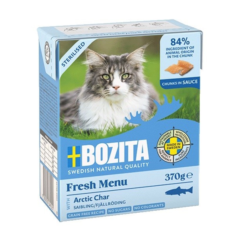 BOZITA Fresh Menu Sterilised Arctic char - wet cat food - 370g