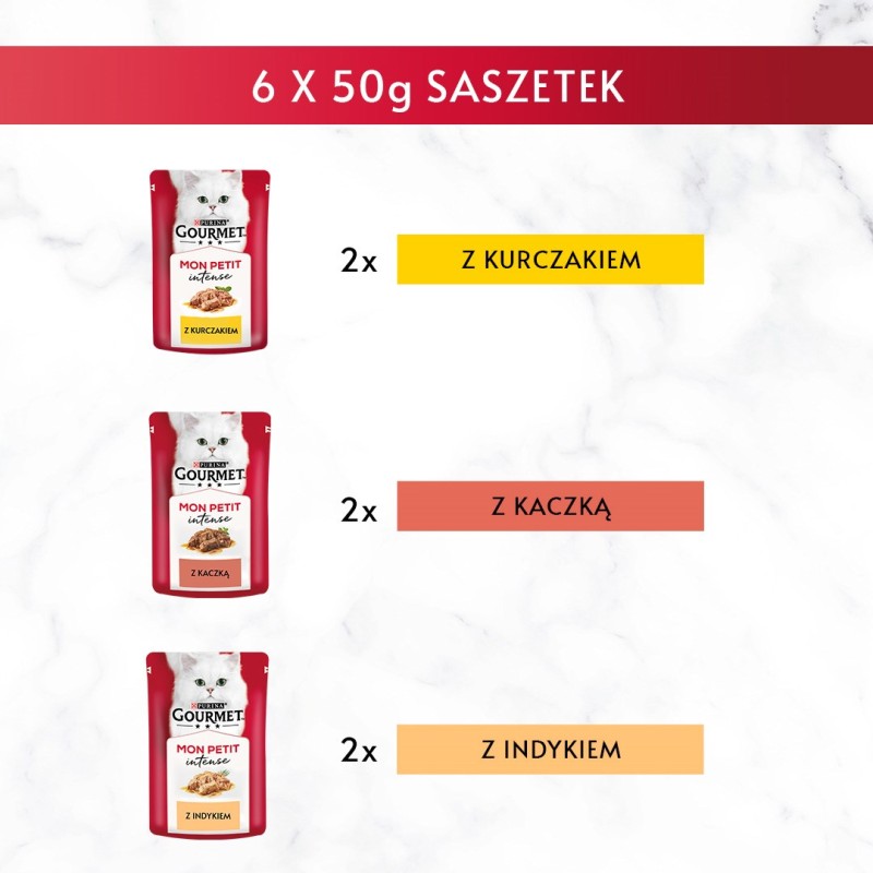 GOURMET Mon Petit Poultry Mix - wet cat food - 6 x 50 g GOURMET Mon Petit Poultry Mix - wet cat food - 6 x 50 g