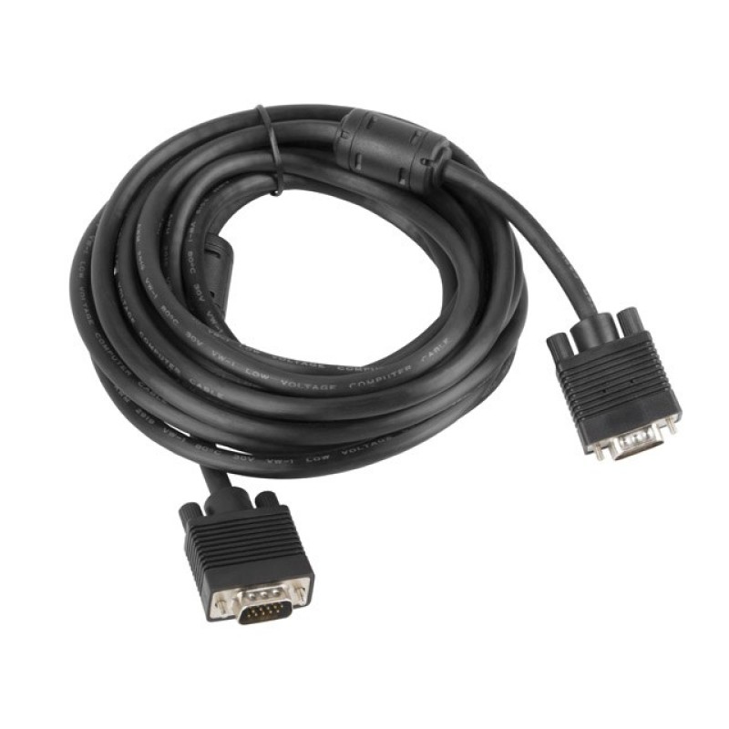 Lanberg CA-VGAC-10CC-0050-B VGA cable 5 m VGA (D-Sub) Black Lanberg CA-VGAC-10CC-0050-B VGA cable 5 m VGA (D-Sub) Black