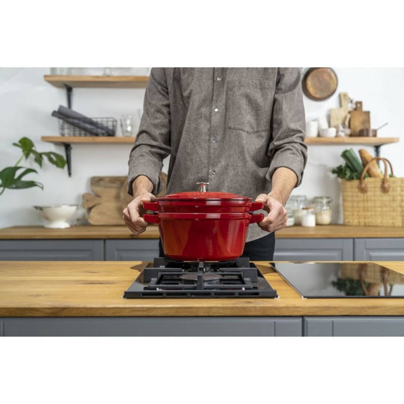 Staub La Cocotte Round Cast iron Casserole baking dish -- SET OF 3 PIECES Staub La Cocotte Round Cast iron Casserole baking dish -- SET OF 3 PIECES