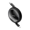 Baseus Free2Pull Expandable USB C to iP Ligtning fast charging cable 1 m 20 W Black