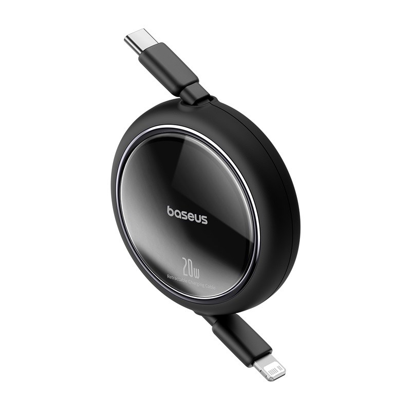 Baseus Free2Pull Expandable USB C to iP Ligtning fast charging cable 1 m 20 W Black Baseus Free2Pull Expandable USB C to iP Ligtning fast charging cable 1 m 20 W Black