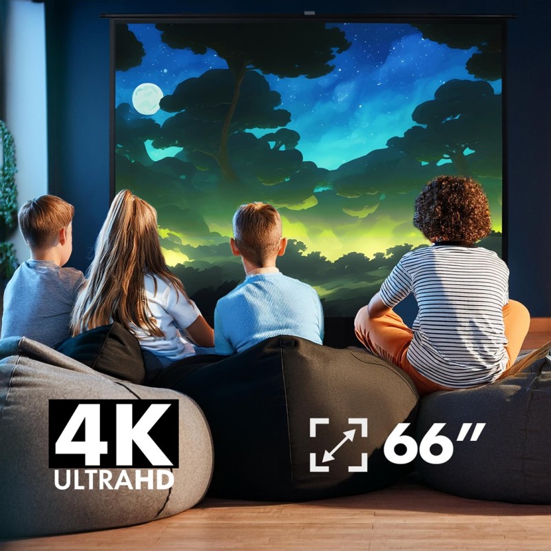 Maclean portable projection screen, compact, floor, 66 Maclean portable projection screen, compact, floor, 66