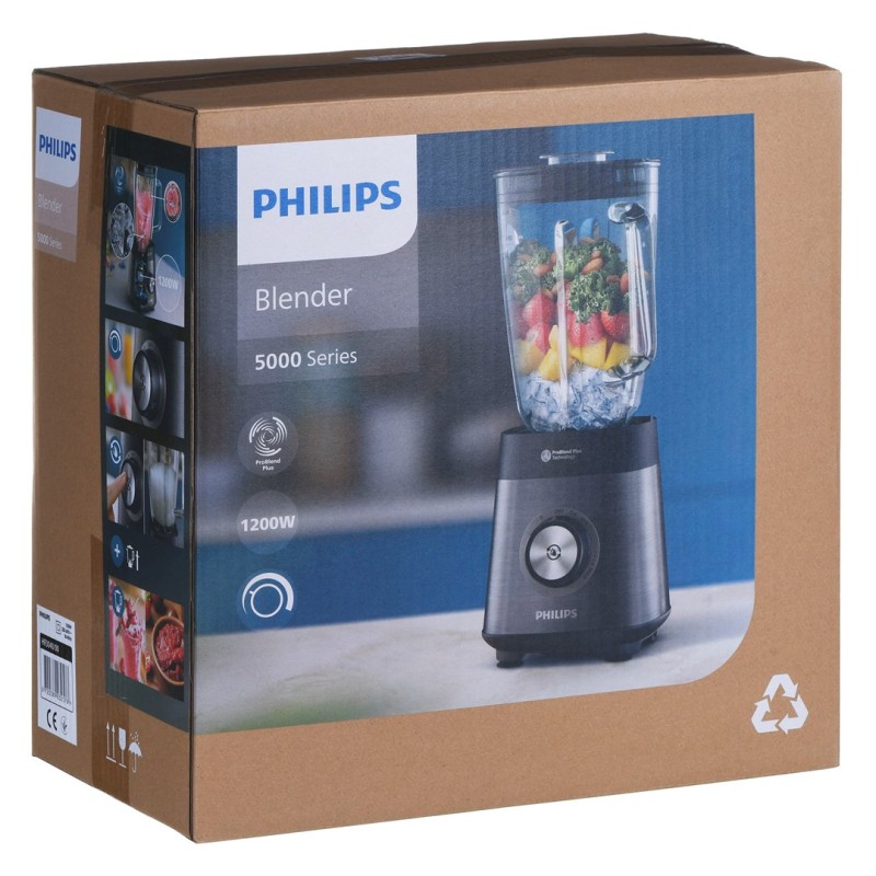 Philips 5000 Series Table Blender HR3040/00 2 l 1200 W Black Philips 5000 Series Table Blender HR3040/00 2 l 1200 W Black