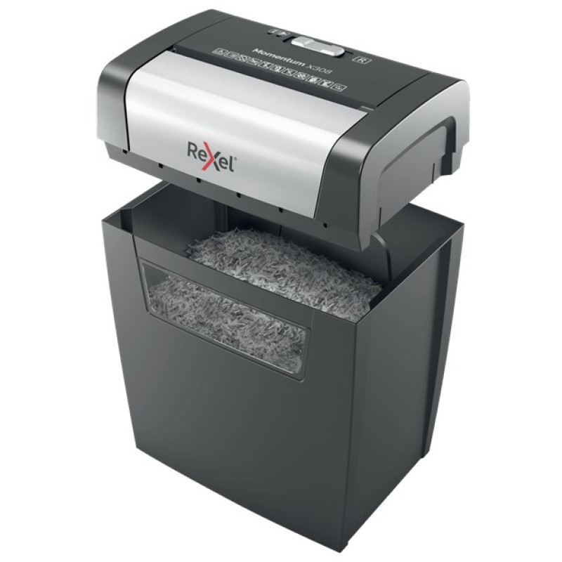 Rexel Momentum X308 paper shredder Particle-cut shredding Black, Grey Rexel Momentum X308 paper shredder Particle-cut shredding Black, Grey