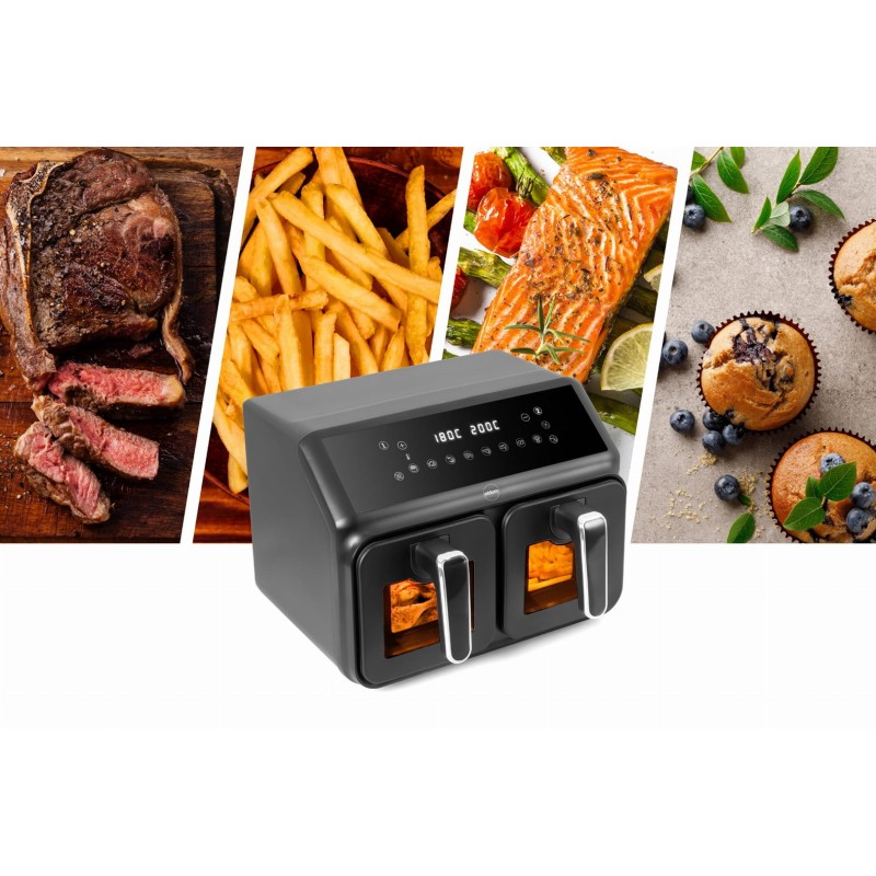 Double fat-free fryer, 2200 W, capacity 8 l, LED display Double fat-free fryer, 2200 W, capacity 8 l, LED display