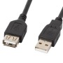 LANBERG USB EXTENSION CABLE 2.0 AM-AF 1.8M (BLACK) CA-USBE-10CC-0018-BK