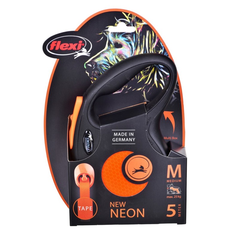 Flexi New Neon M 5 m Dog Retractable lead