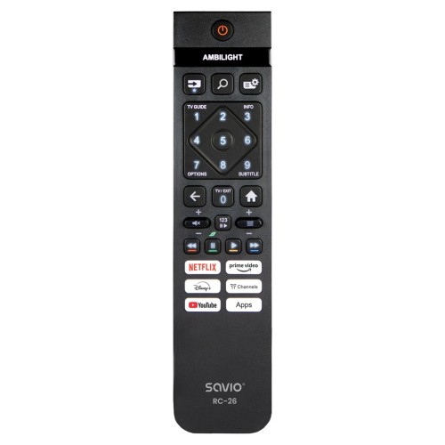 Savio RC-26 remote control IR Wireless TV Press buttons Savio RC-26 remote control IR Wireless TV Press buttons