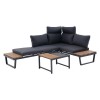 Corner garden lounge set or 2 sofas + table NUVIO grey Corner garden lounge set or 2 sofas + table NUVIO grey