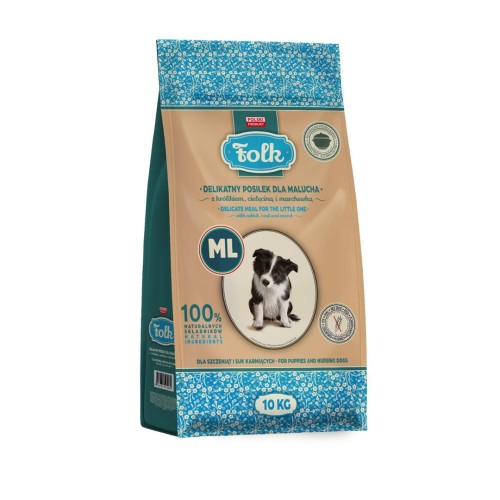 FOLK Junior Medium and large breeds Gentle meal for puppy with rabbit, veal and carrot - dry dog food - 10kg FOLK Junior Medium and large breeds Gentle meal for puppy with rabbit, veal and carrot - dry dog food - 10kg