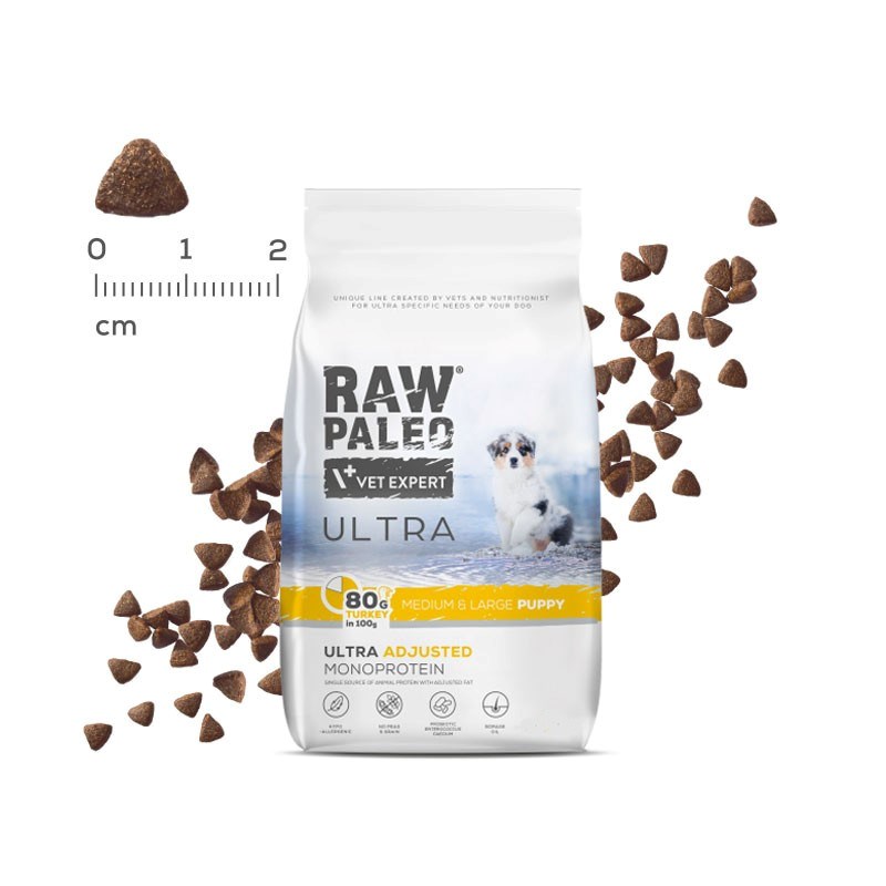 VET EXPERT RAW PALEO Ultra Medium&Large Puppy Turkey - dry food for puppies - 10 kg VET EXPERT RAW PALEO Ultra Medium&Large Puppy Turkey - dry food for puppies - 10 kg