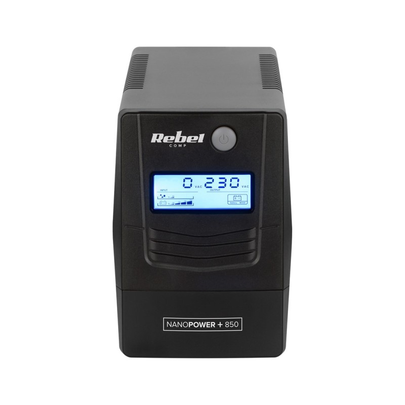 Rebel Nanopower Plus 850 UPS | Off-line | Sinusoida| 850VA | 480W | LCD | USB Rebel Nanopower Plus 850 UPS | Off-line | Sinusoida| 850VA | 480W | LCD | USB