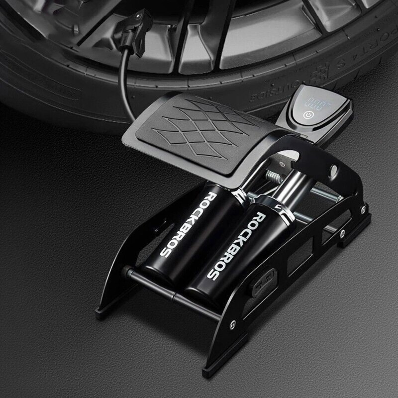 Rockbros 42430001001 black foot pump with display Rockbros 42430001001 black foot pump with display