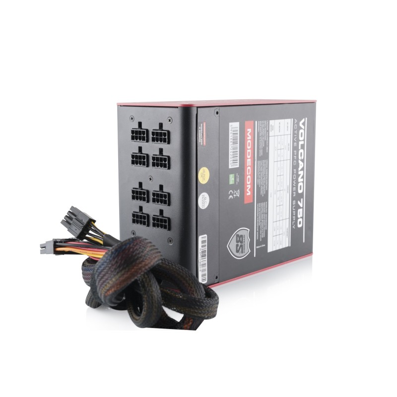 Modecom Volcano power supply unit 750 W 20+4 pin ATX ATX Black, Red Modecom Volcano power supply unit 750 W 20+4 pin ATX ATX Black, Red