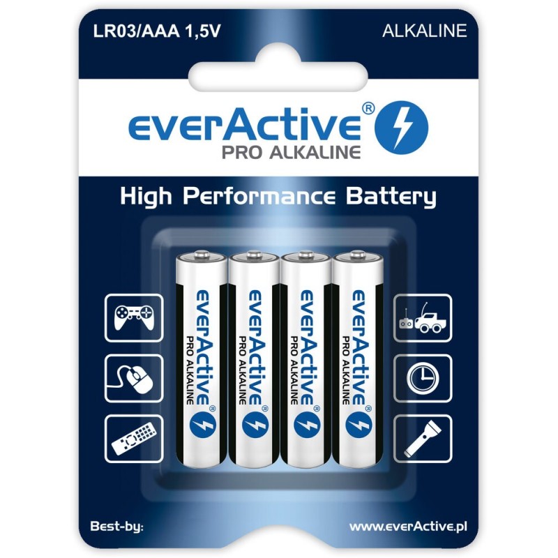 Alkaline batteries everActive Pro Alkaline LR6 AA - blister card - 4 pieces