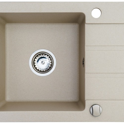 One-bowl sink with draining board Maidsinks Promo 62x44 1B 1D E070053701 One-bowl sink with draining board Maidsinks Promo 62x44 1B 1D E070053701