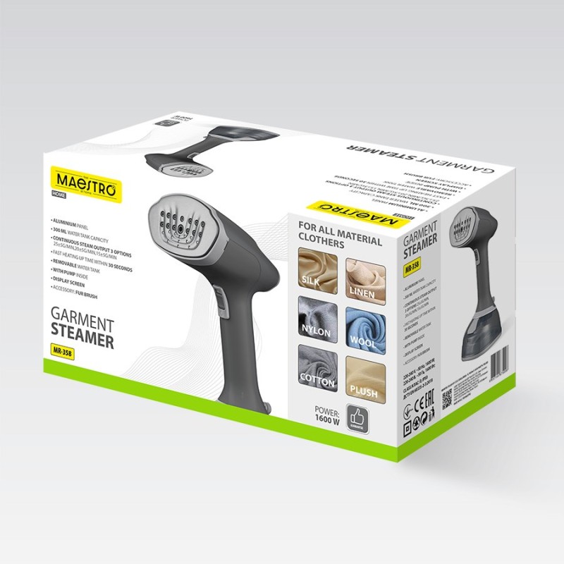 Maestro MR-358 Garment steamer Grey