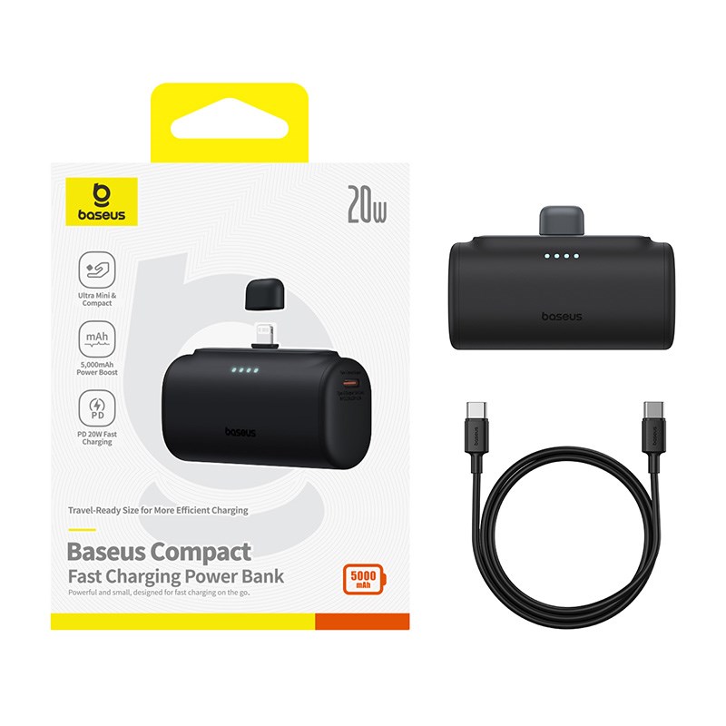 Baseus P10068307113-00 Lithium-ion power bank 5000 mAh Black Baseus P10068307113-00 Lithium-ion power bank 5000 mAh Black