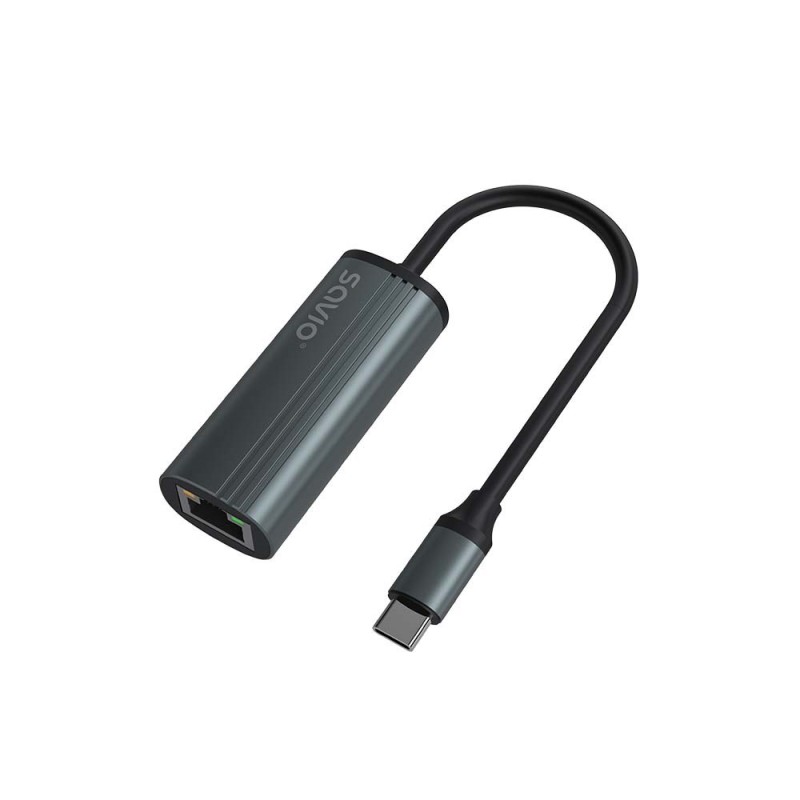 SAVIO Adapter USB-C 3.1 Gen.1 (M) to RJ-45 Gigabit Ethernet (F), 1000 Mbps, AK-56, grey SAVIO Adapter USB-C 3.1 Gen.1 (M) to RJ-45 Gigabit Ethernet (F), 1000 Mbps, AK-56, grey