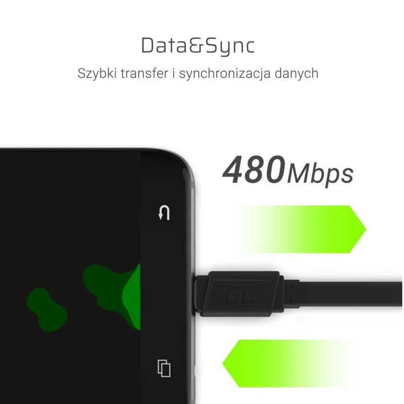 Green Cell KABGC03 USB cable 0.25 m USB A USB C Black Green Cell KABGC03 USB cable 0.25 m USB A USB C Black