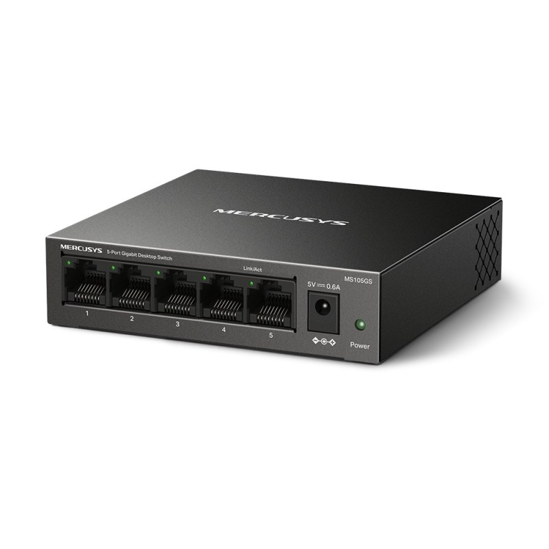 Mercusys MS105GS - Desktop switch, 5 Gigabit ports, black Mercusys MS105GS - Desktop switch, 5 Gigabit ports, black