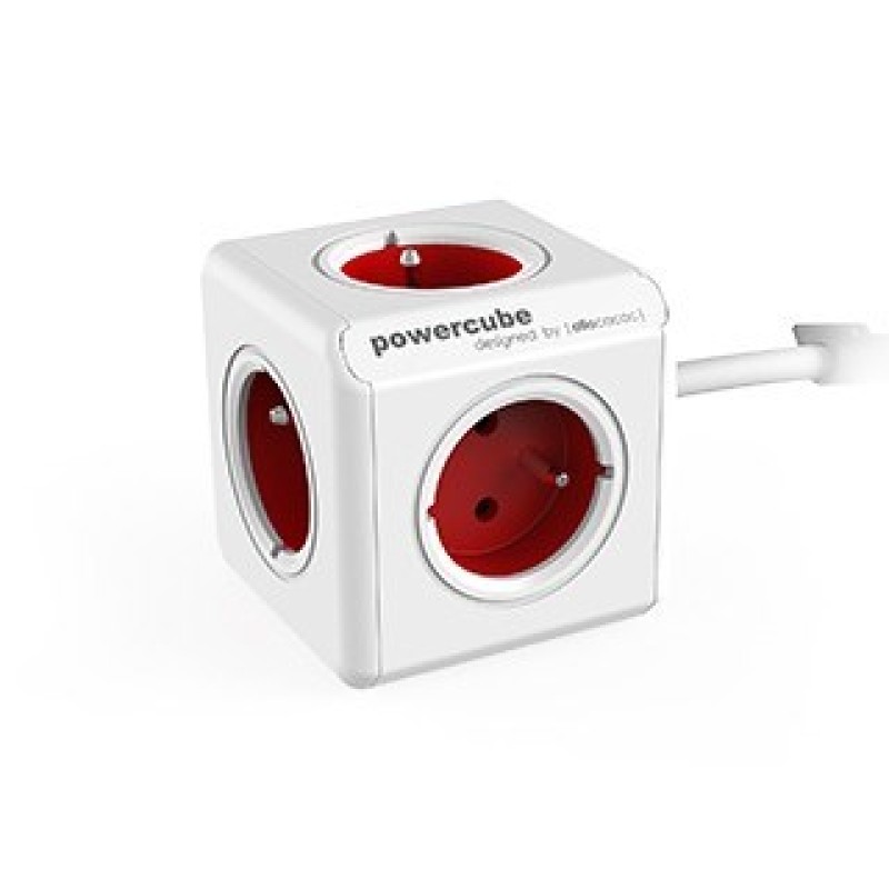 Allocacoc PowerCube power extension 1.5 m 5 AC outlet(s) Indoor Red, White Allocacoc PowerCube power extension 1.5 m 5 AC outlet(s) Indoor Red, White
