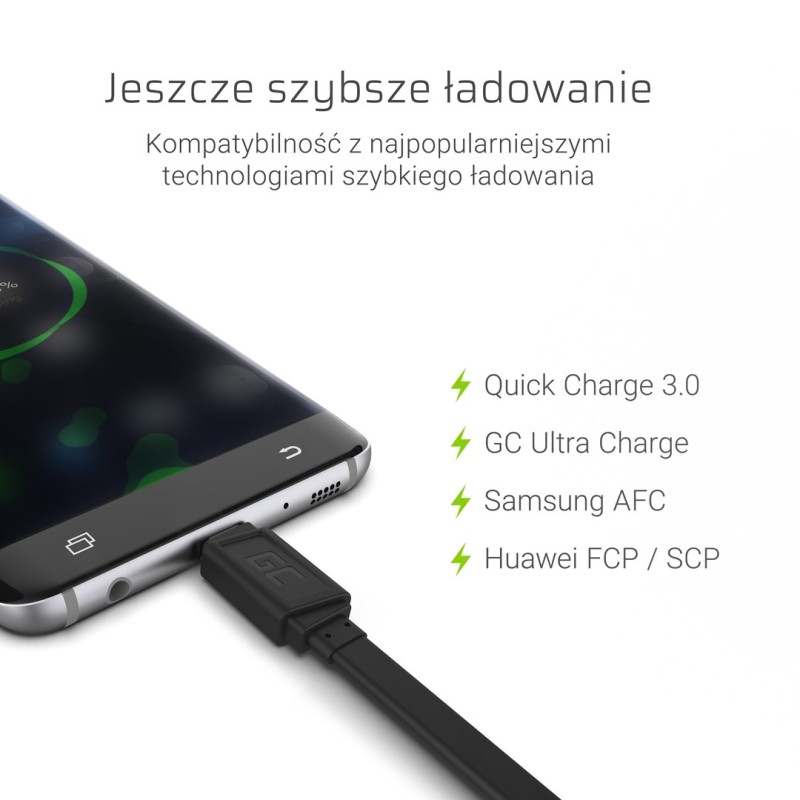 Green Cell KABGC03 USB cable 0.25 m USB A USB C Black Green Cell KABGC03 USB cable 0.25 m USB A USB C Black