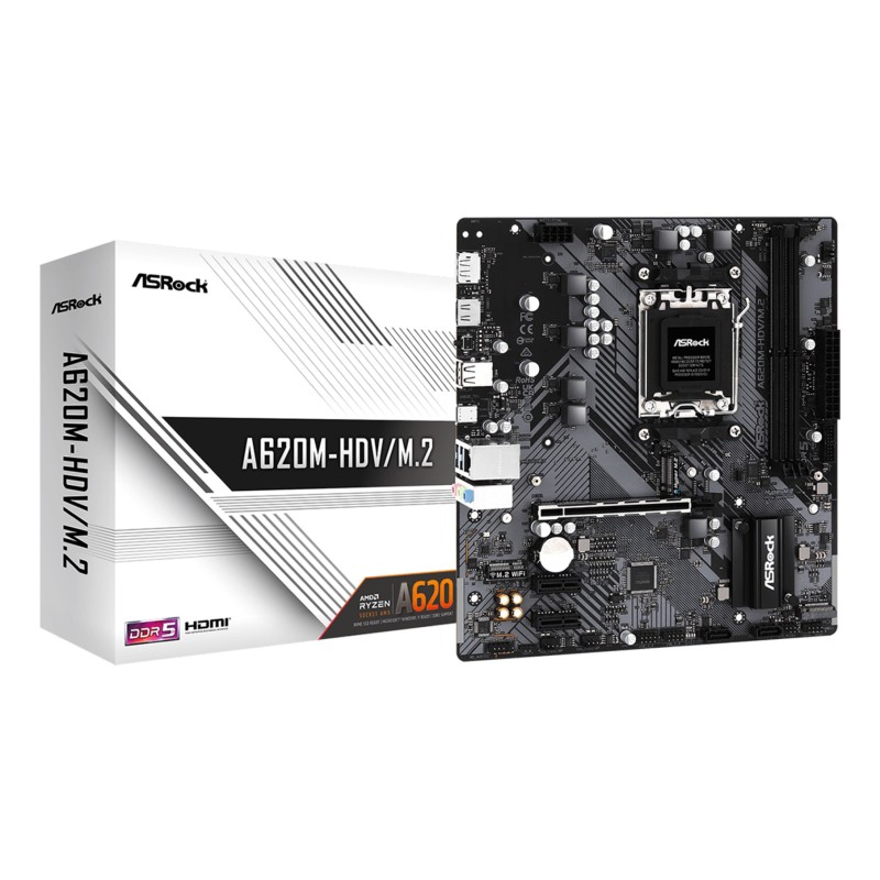 Asrock A620M-HDV/M.2 AMD A620 Socket AM5 micro ATX Asrock A620M-HDV/M.2 AMD A620 Socket AM5 micro ATX