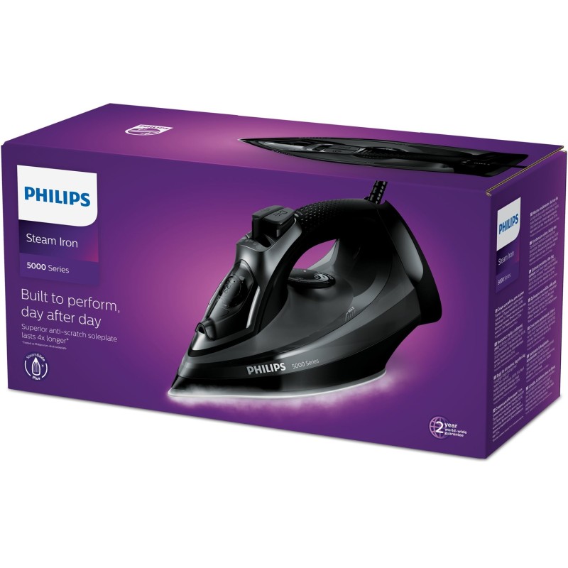 Philips 5000 series DST5040/80 iron Steam iron SteamGlide Plus soleplate 2600 W Black Philips 5000 series DST5040/80 iron Steam iron SteamGlide Plus soleplate 2600 W Black