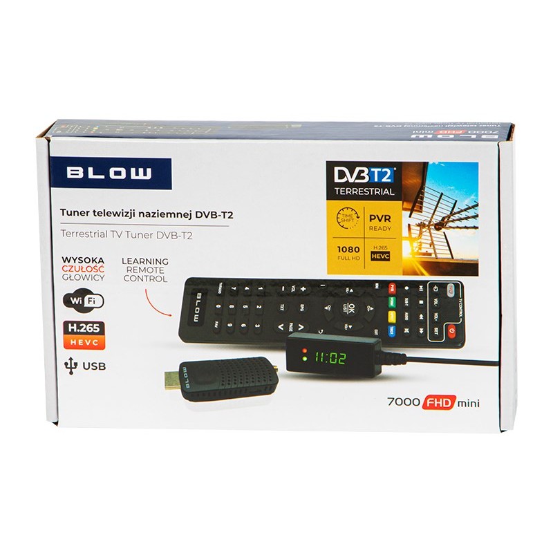Tuner DVB-T2 BLOW 7000FHD MINI H.265 Tuner DVB-T2 BLOW 7000FHD MINI H.265