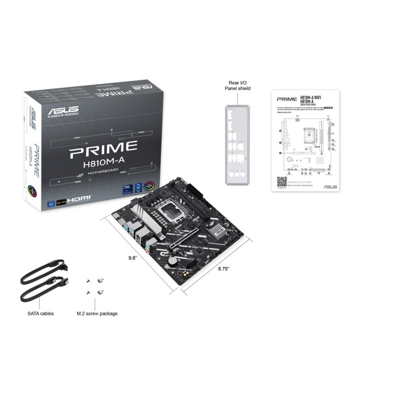 ASUS PRIME H810M-A-CSM Intel H810 LGA 1851 (Socket V1) micro ATX ASUS PRIME H810M-A-CSM Intel H810 LGA 1851 (Socket V1) micro ATX