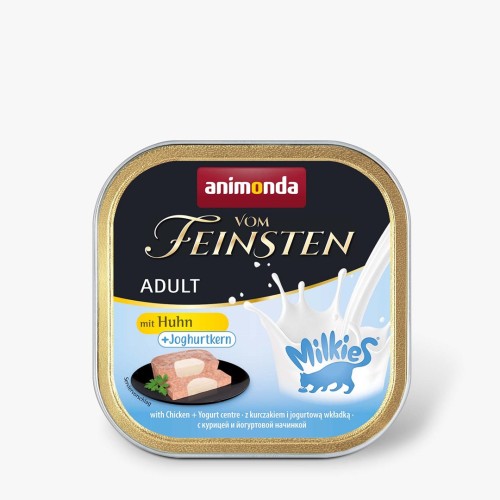 ANIMONDA Vom Feinsten Adult Milkies with Chicken and Yogurt Filling - Wet Cat Food - 100g ANIMONDA Vom Feinsten Adult Milkies with Chicken and Yogurt Filling - Wet Cat Food - 100g