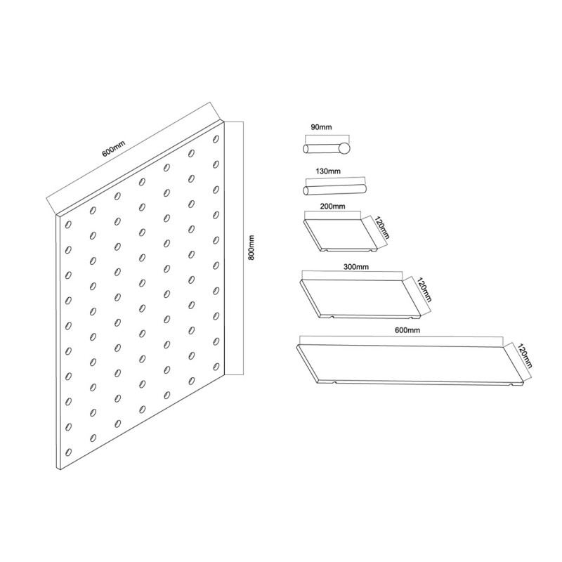 Maclean wooden board organizer, light wood color, 60x80 cm, max. 20 kg, MC-131 WD Maclean wooden board organizer, light wood color, 60x80 cm, max. 20 kg, MC-131 WD