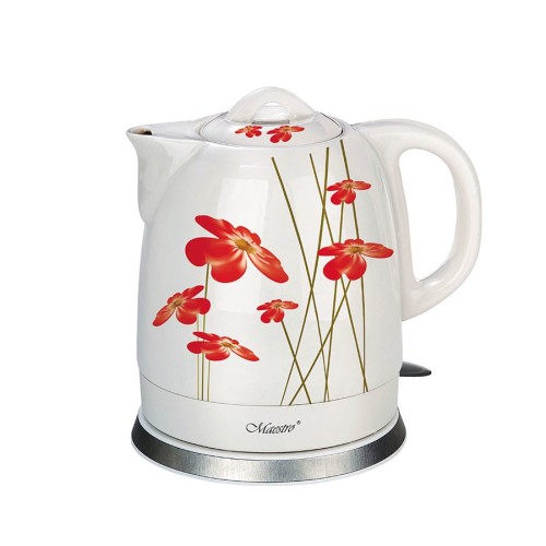 Feel-Maestro MR-066-RED FLOWERS electric kettle 1.5 L 1200 W Red, White Feel-Maestro MR-066-RED FLOWERS electric kettle 1.5 L 1200 W Red, White