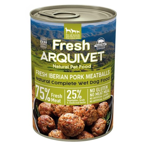 ARQUIVET Fresh Iberian Pork Meatballs - wet dog food - 400g ARQUIVET Fresh Iberian Pork Meatballs - wet dog food - 400g